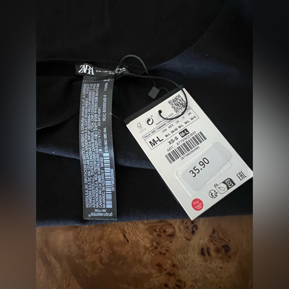 Zara Black Seamless Mini Dress - Picture 4 of 4